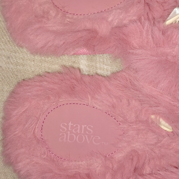 WOMENS 9/10 PINK FLUFFY SLIPPERS - Picture 5 of 5